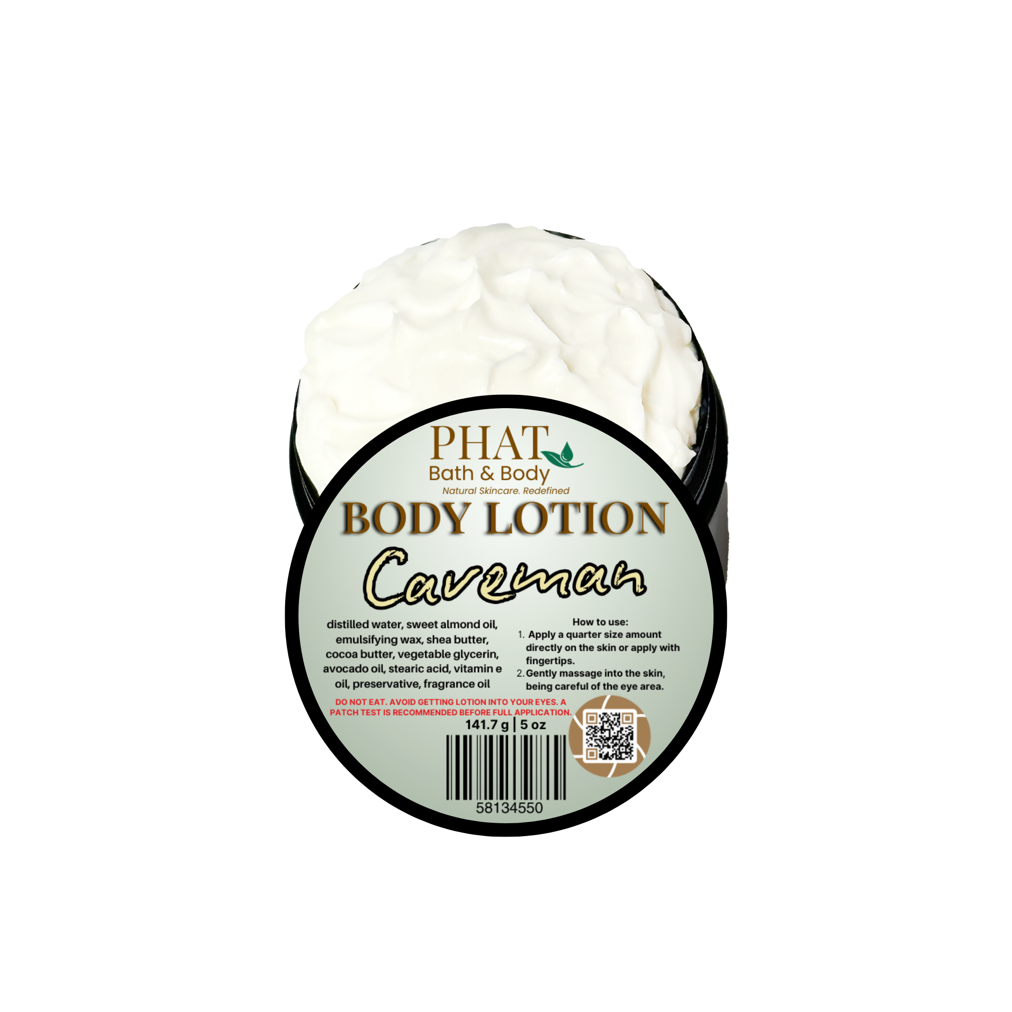 Caveman Moisturizing Body Lotion for Men Man Cave Type | 5 oz