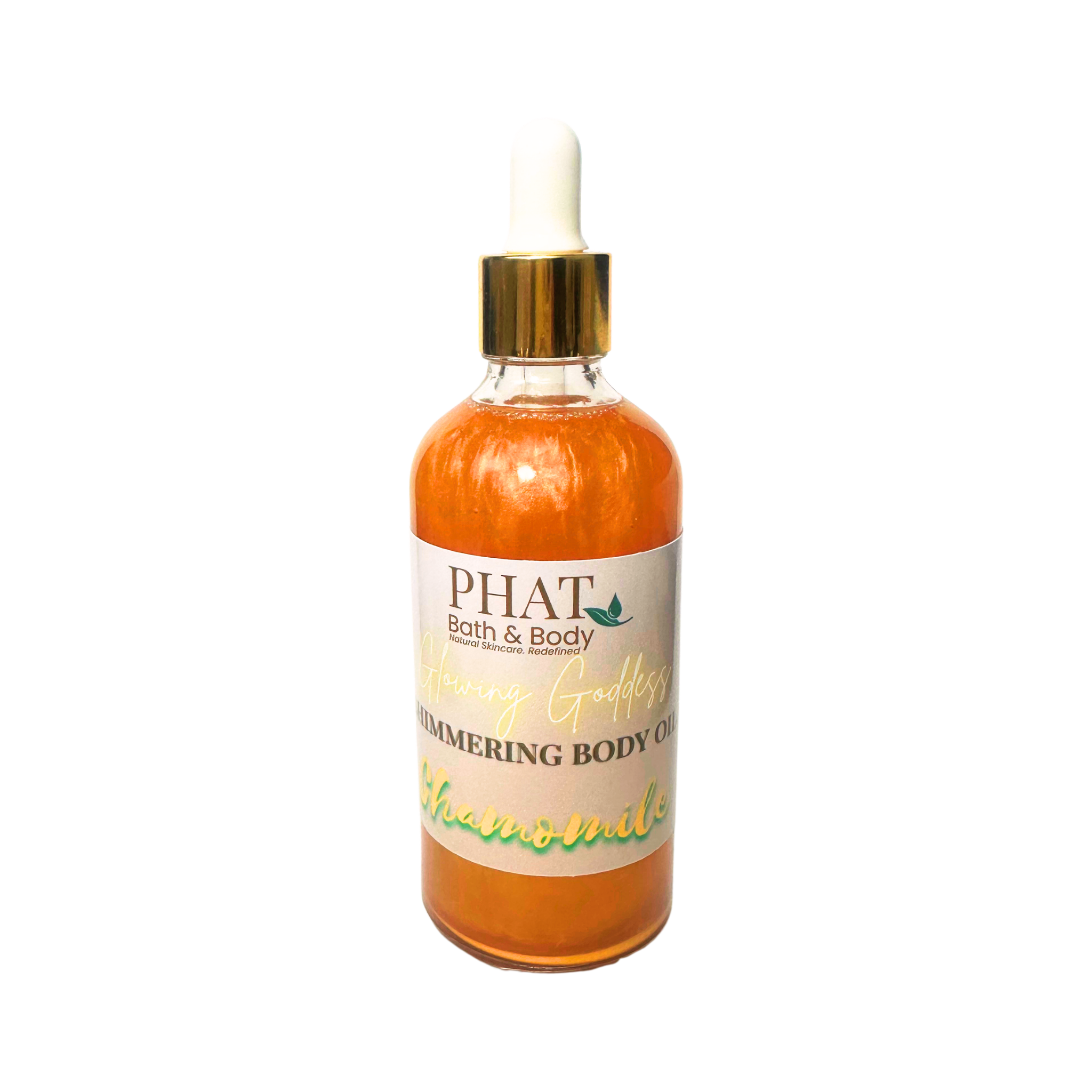 Chamomile Glowing Goddess Natural Shimmer Body Oil Golden Glow | 3.2 oz