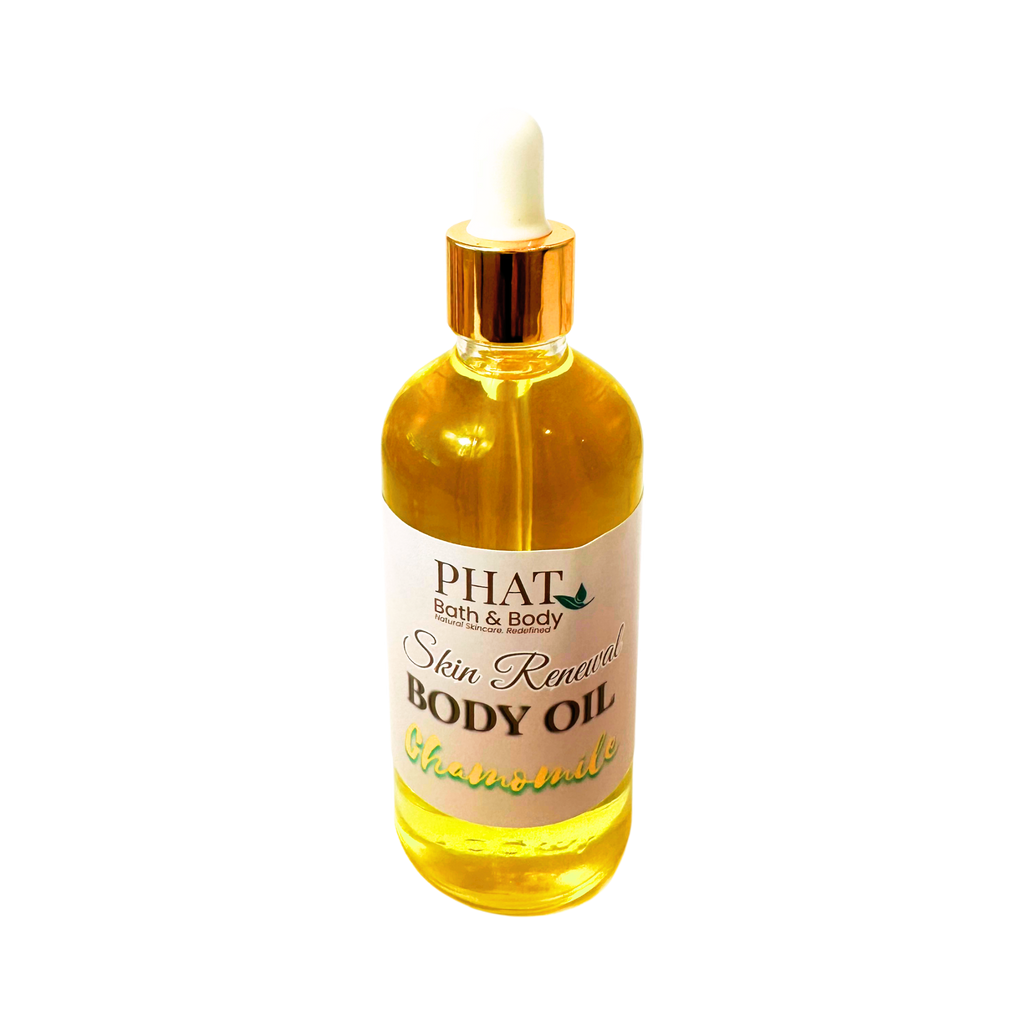 Chamomile Skin Renewal Natural Body Oil with Rosehip Carrot Seed & Essential Oil | 3.2 oz