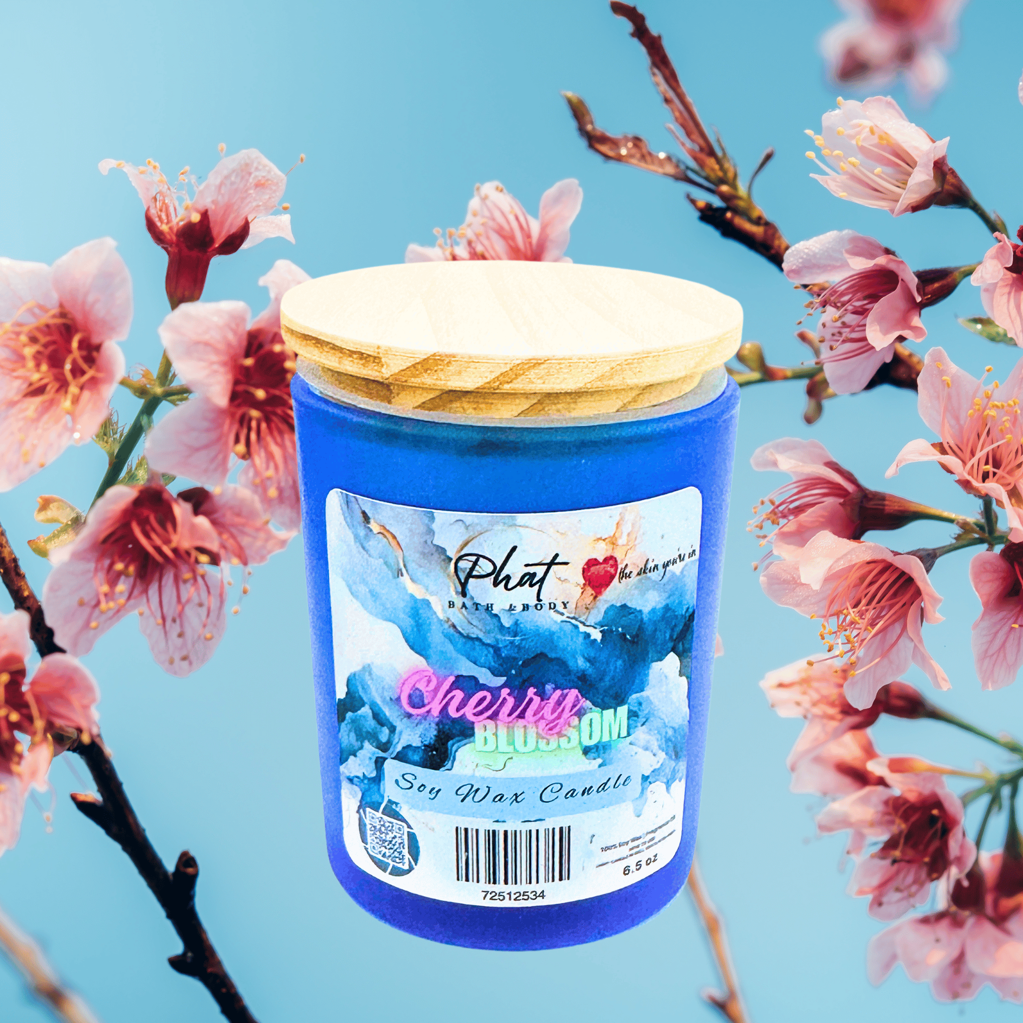 Cherry Blossom Natural Soy Wax Candle Japanese Cherry Blossom Type | 6.5 oz