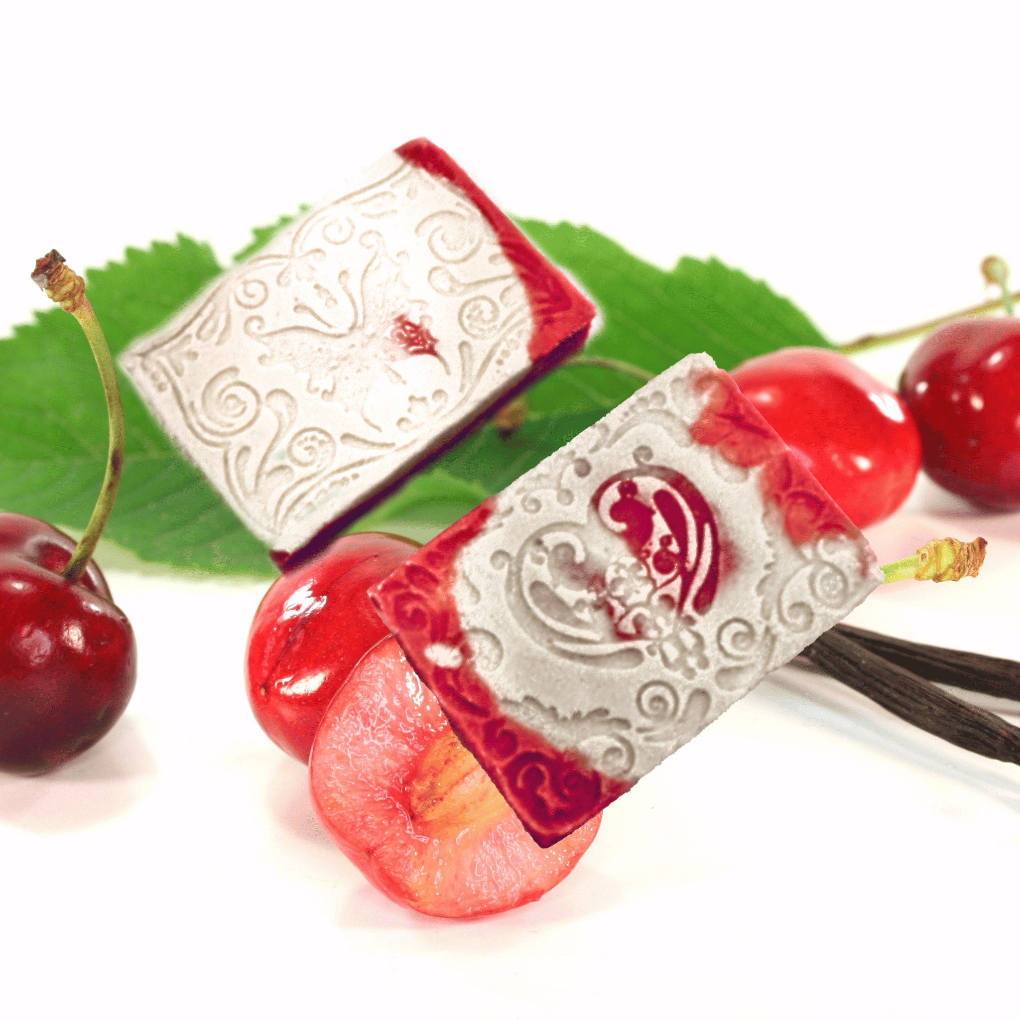 Cherry Vanilla Handmade Natural Bar Soap Hydrating Coconut & Olive Oil Soap