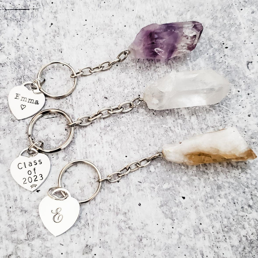 Class of 2025 Personalized Crystal Keychain