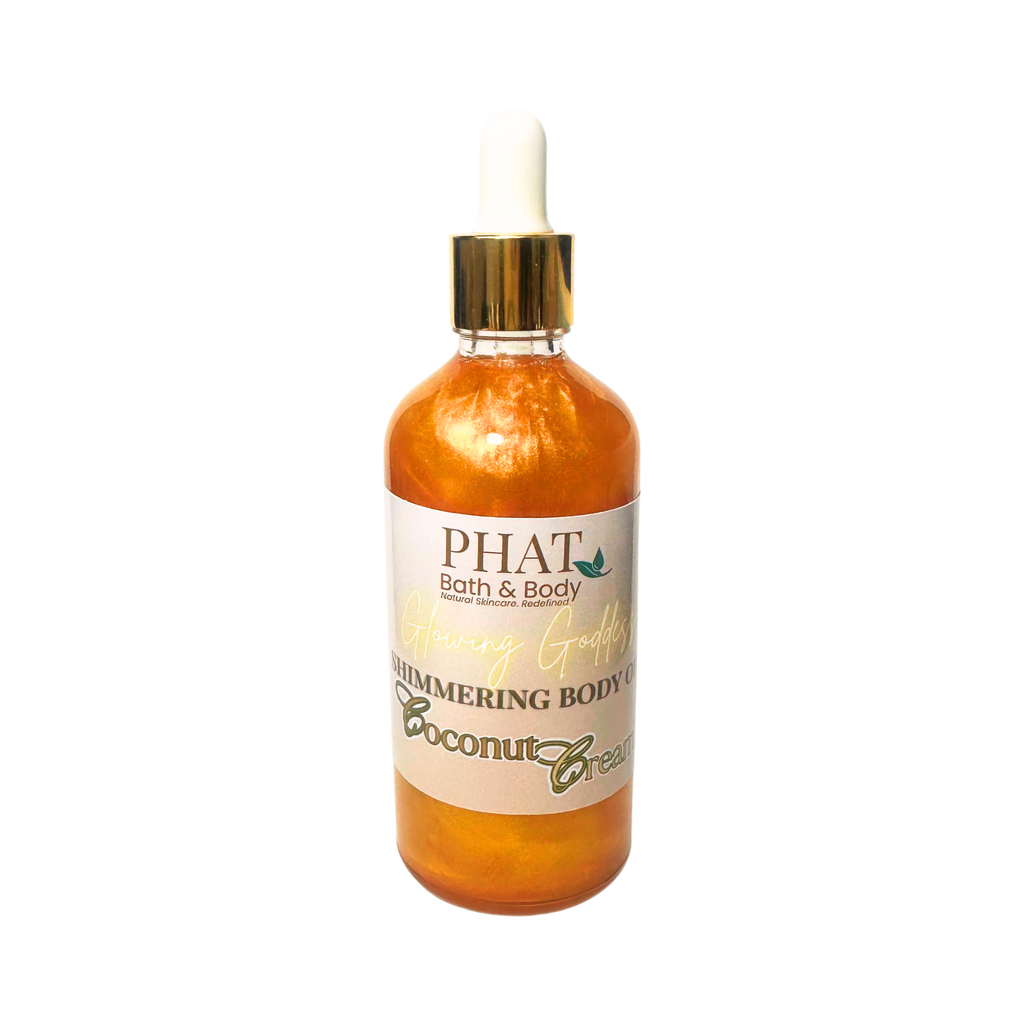 Coconut Cream Glowing Goddess Natural Shimmer Body Oil Golden Glow | 3.2 oz