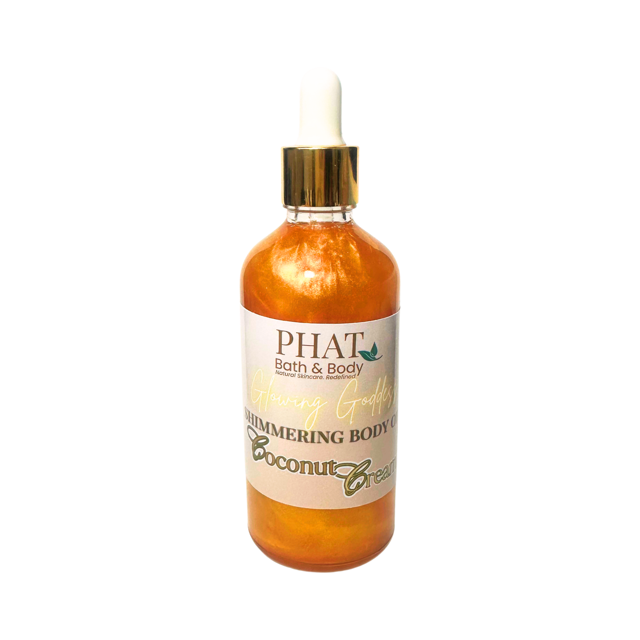 Coconut Cream Glowing Goddess Natural Shimmer Body Oil Golden Glow | 3.2 oz