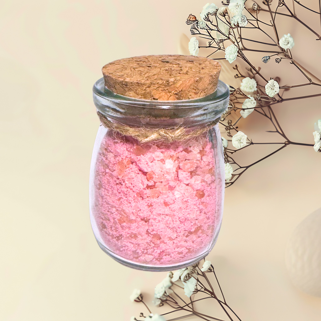Cotton Candy Natural Bath Salts with Kaolin Clay Avocado Oil & Sea Salt Bath Soak | 3.5 oz