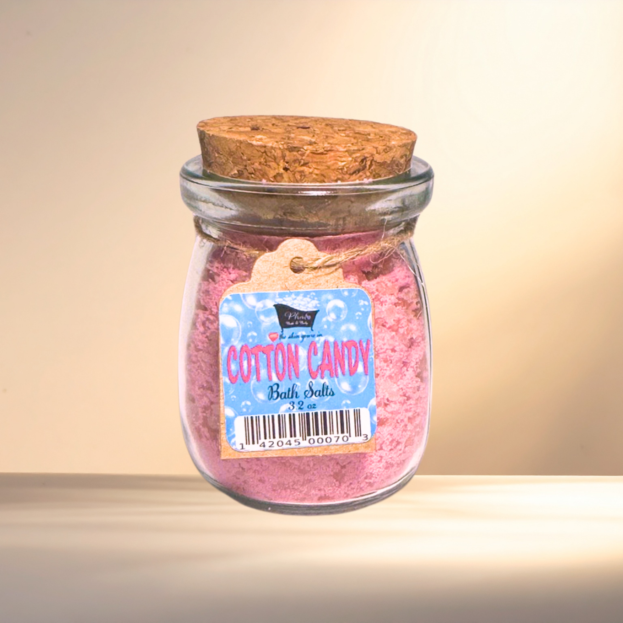 Cotton Candy Natural Bath Salts with Kaolin Clay Avocado Oil & Sea Salt Bath Soak | 3.5 oz