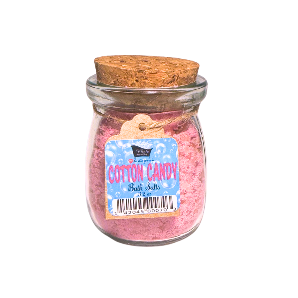 Cotton Candy Natural Bath Salts with Kaolin Clay Avocado Oil & Sea Salt Bath Soak | 3.5 oz