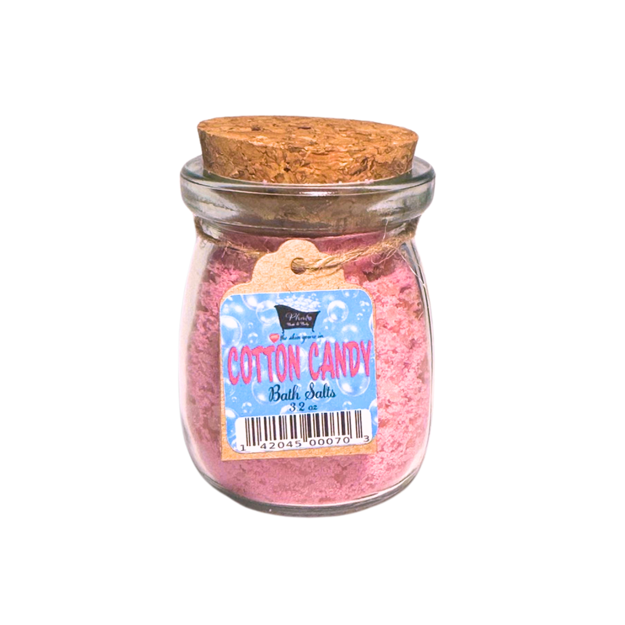 Cotton Candy Natural Bath Salts with Kaolin Clay Avocado Oil & Sea Salt Bath Soak | 3.5 oz