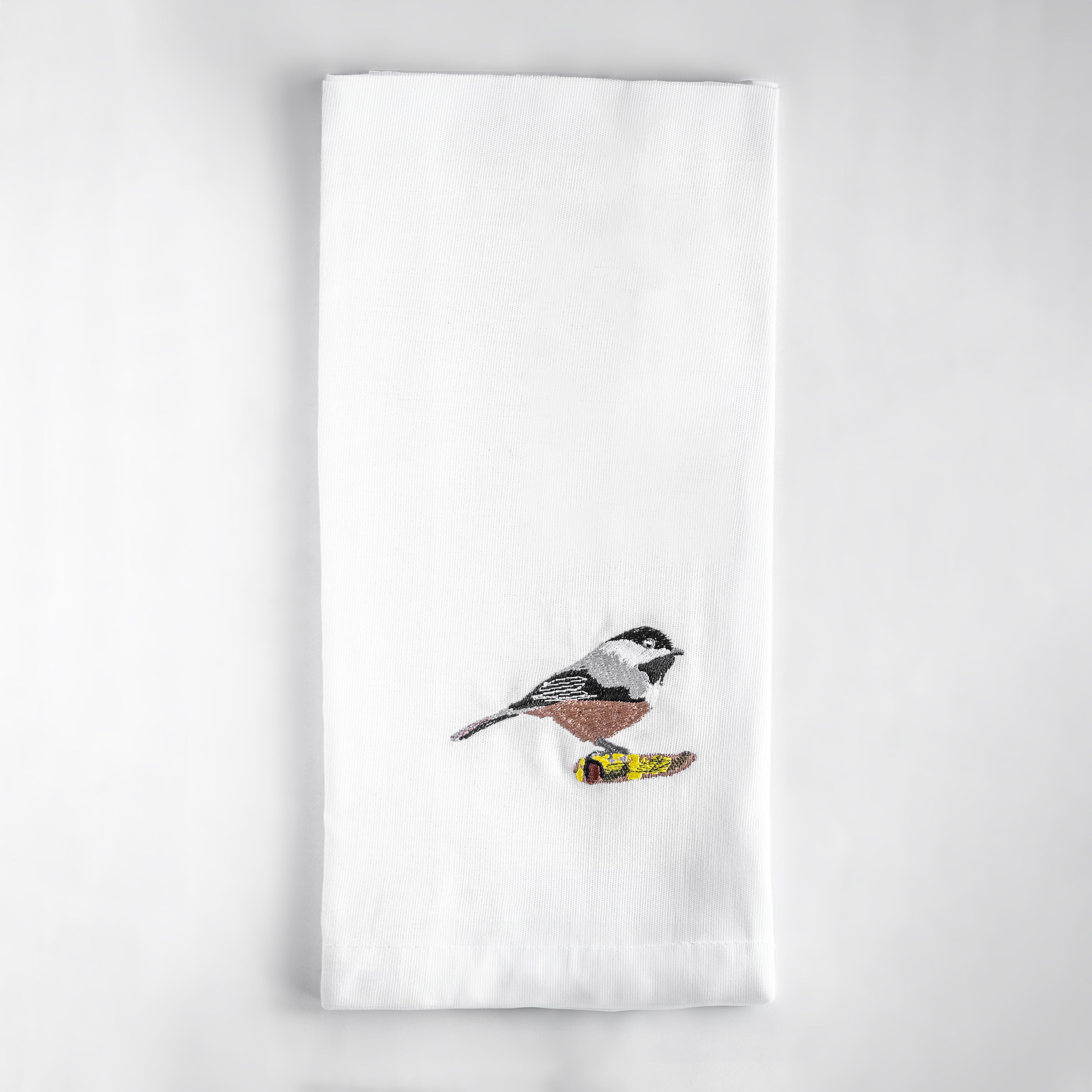 Bird Embroidered Cotton Tea Towels - Handmade Kitchen Gift