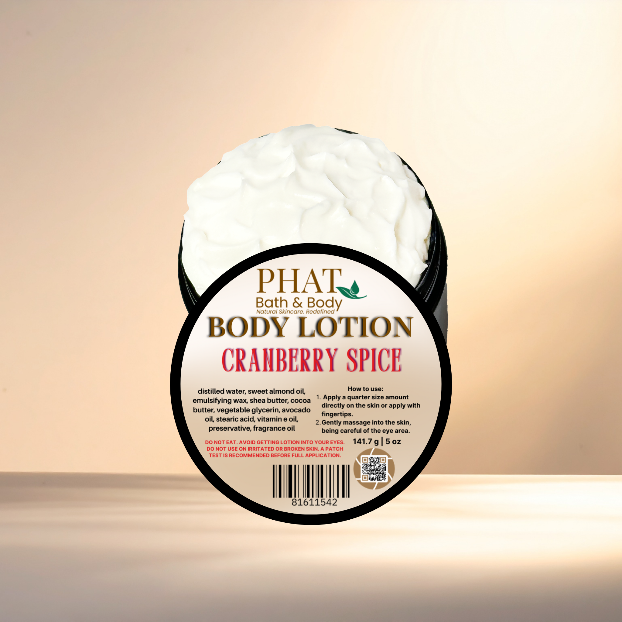 Cranberry Spice Moisturizing Body Lotion with Shea & Cocoa Butter | 5 oz