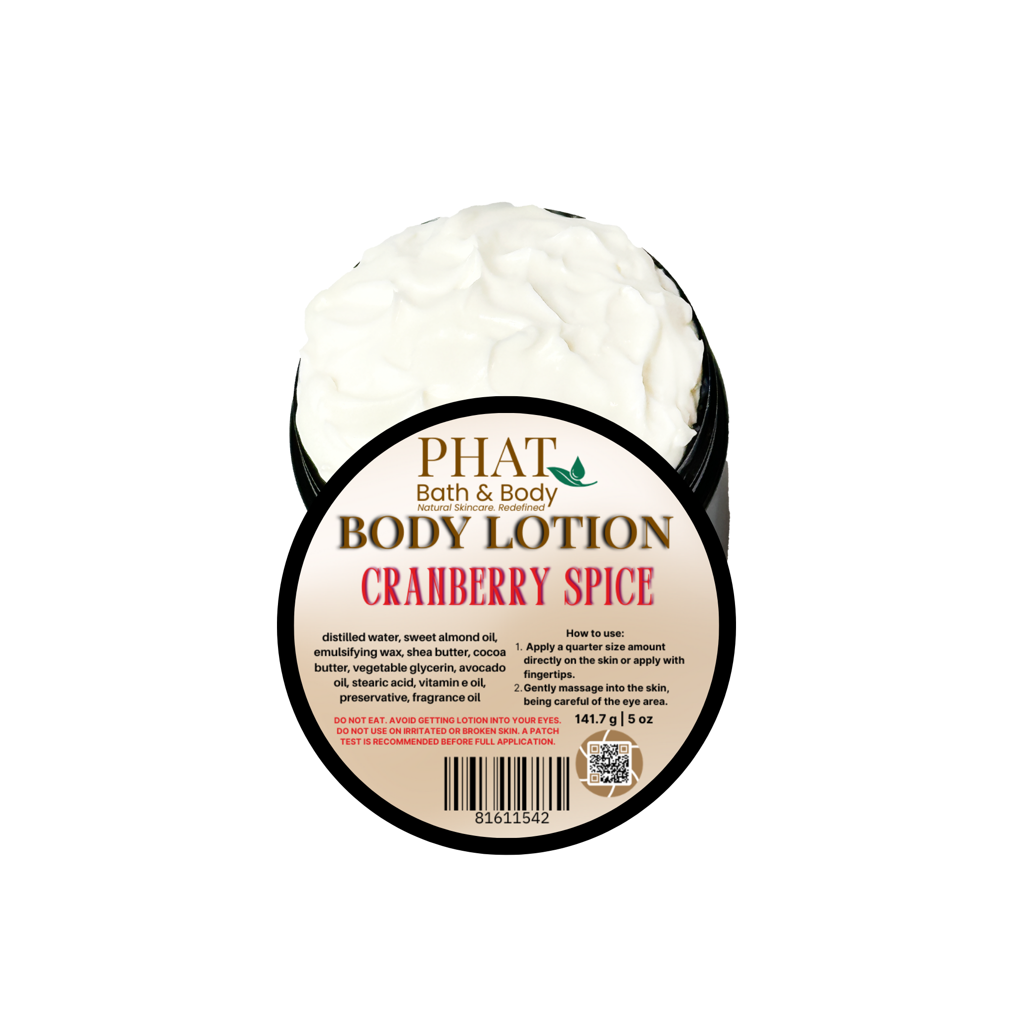 Cranberry Spice Moisturizing Body Lotion with Shea & Cocoa Butter | 5 oz