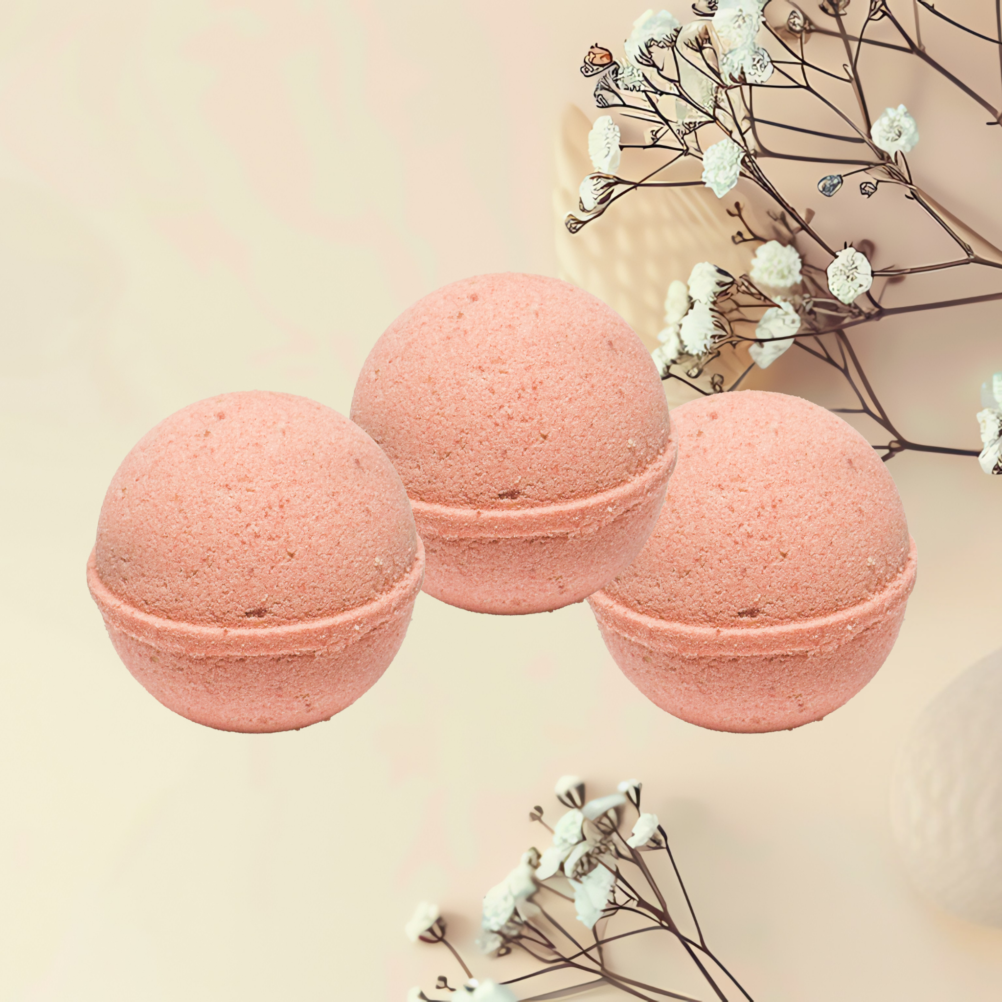 Cranberry Spice Oatmeal Skin Nourishing Natural Bath Bombs | 6 oz