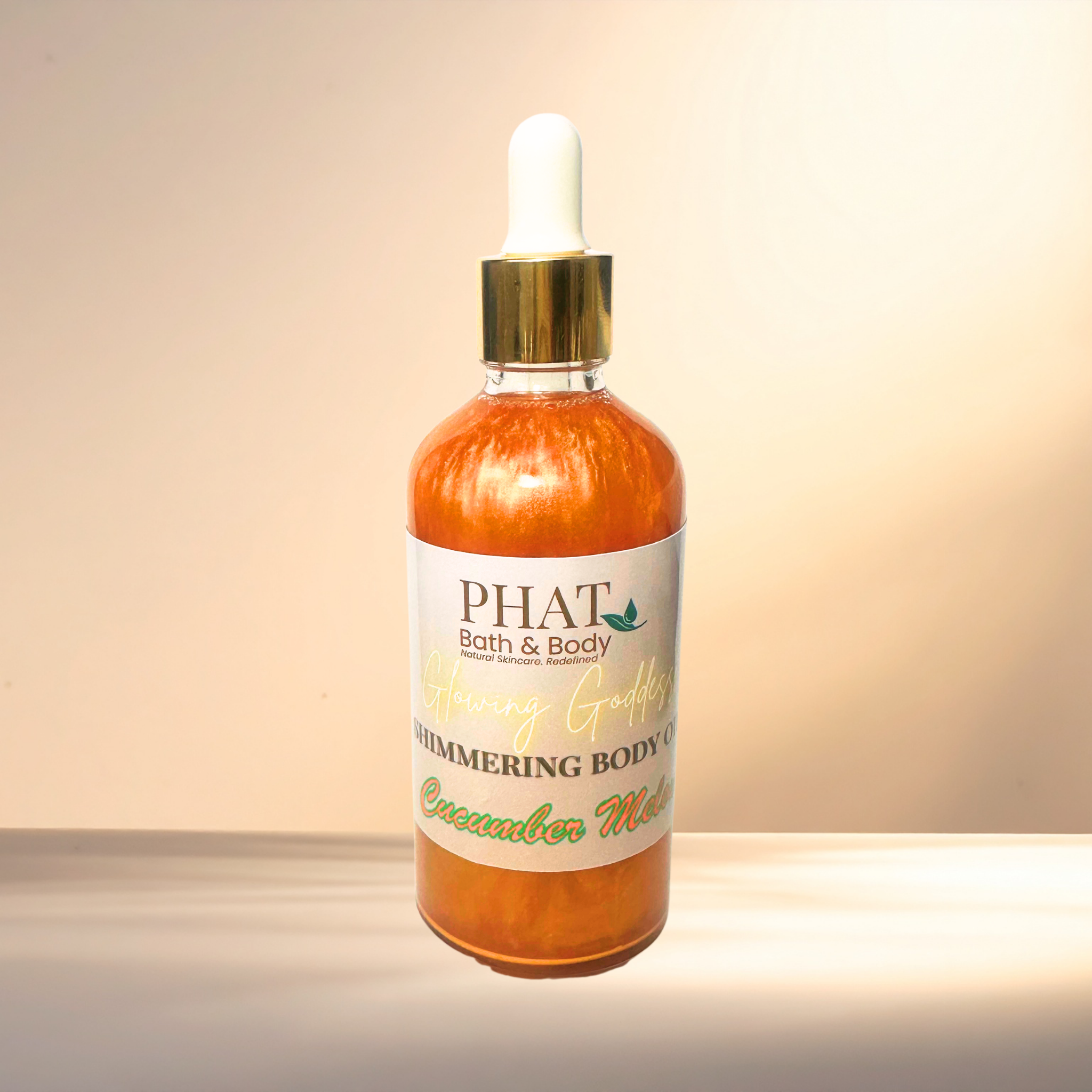 Cucumber Melon Glowing Goddess Natural Shimmer Body Oil Golden Glow | 3.2 oz