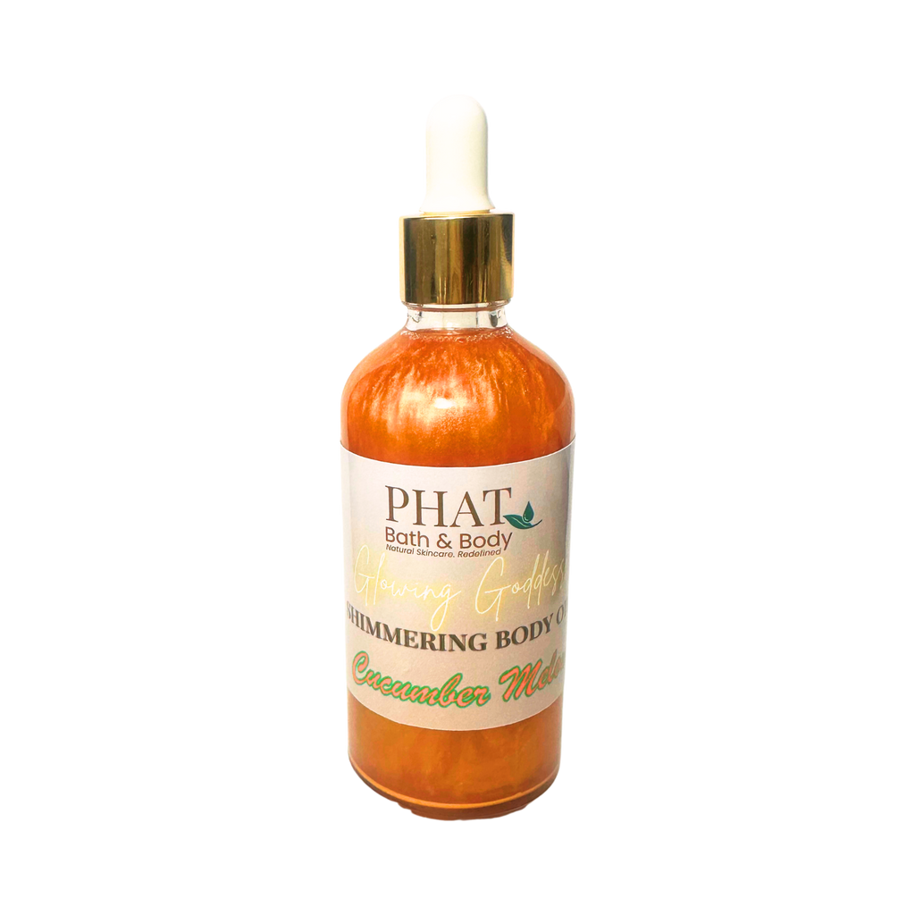 Cucumber Melon Glowing Goddess Natural Shimmer Body Oil Golden Glow | 3.2 oz