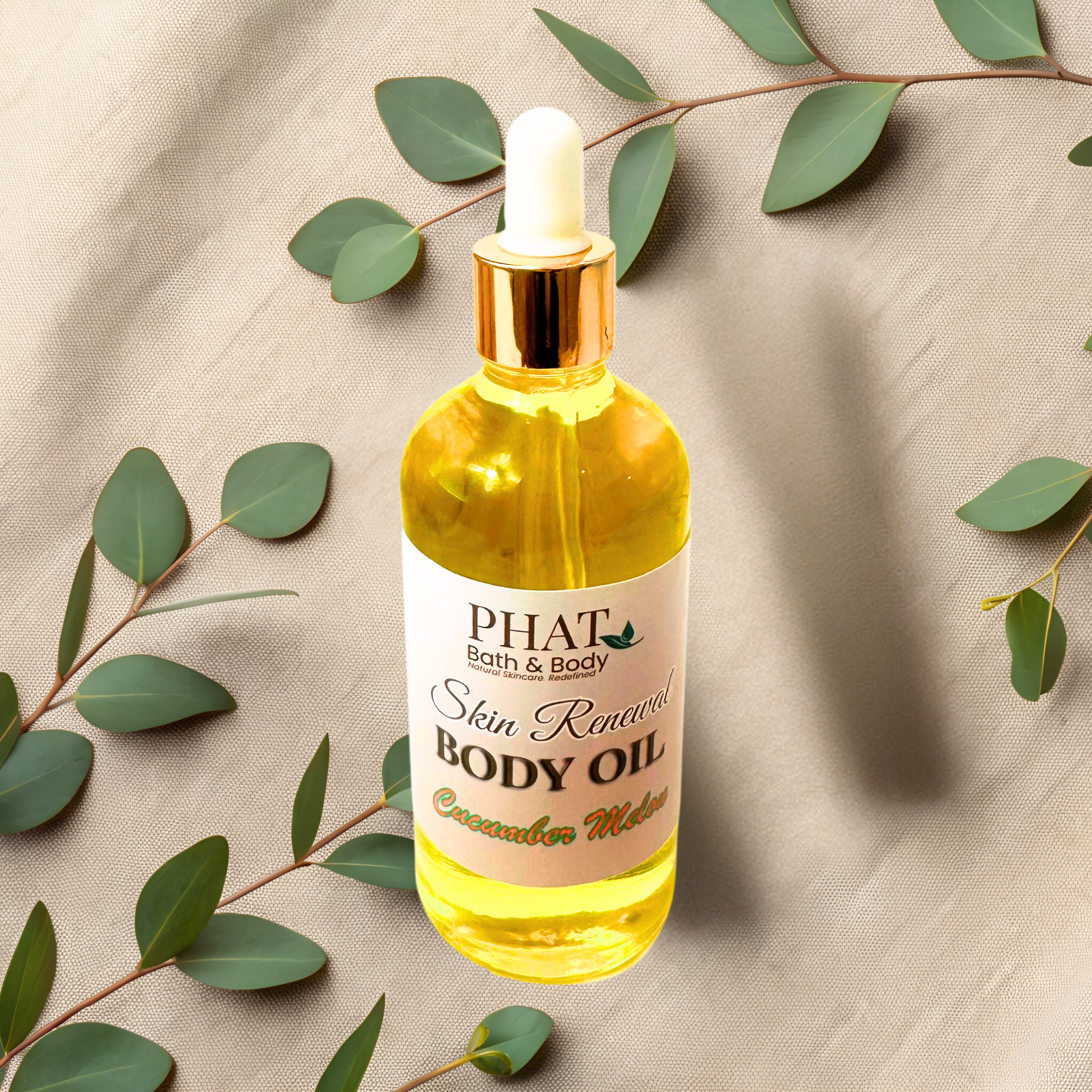 Cucumber Melon Skin Renewal Natural Body Oil with Rosehip & Carrot Seed Oil Skin Therapy | 3.2 oz