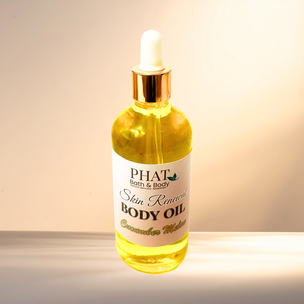 Cucumber Melon Skin Renewal Natural Body Oil with Rosehip & Carrot Seed Oil Skin Therapy | 3.2 oz