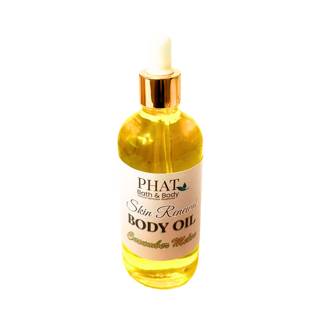 Cucumber Melon Skin Renewal Natural Body Oil with Rosehip & Carrot Seed Oil Skin Therapy | 3.2 oz