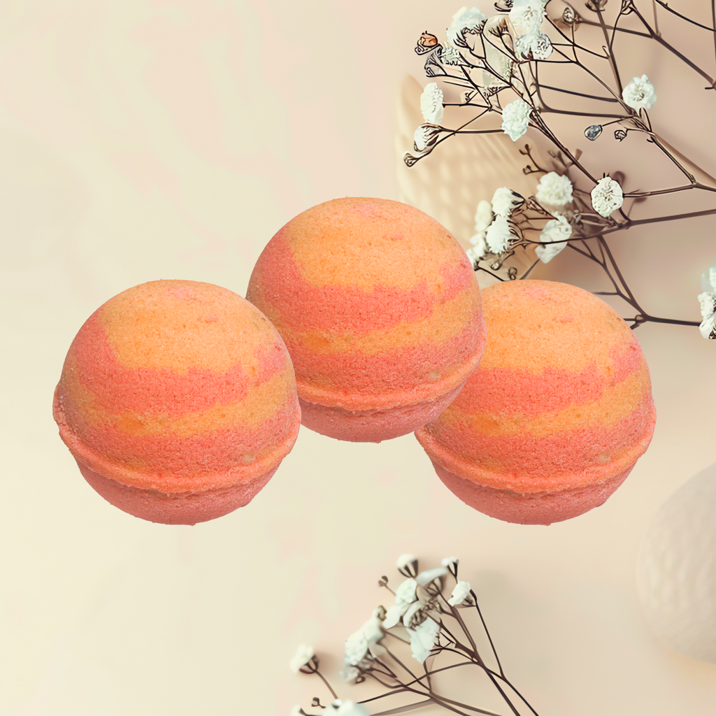 Currant & Sandalwood Oatmeal Skin Nourishing Natural Bath Bombs with Vitamin E | 6 oz