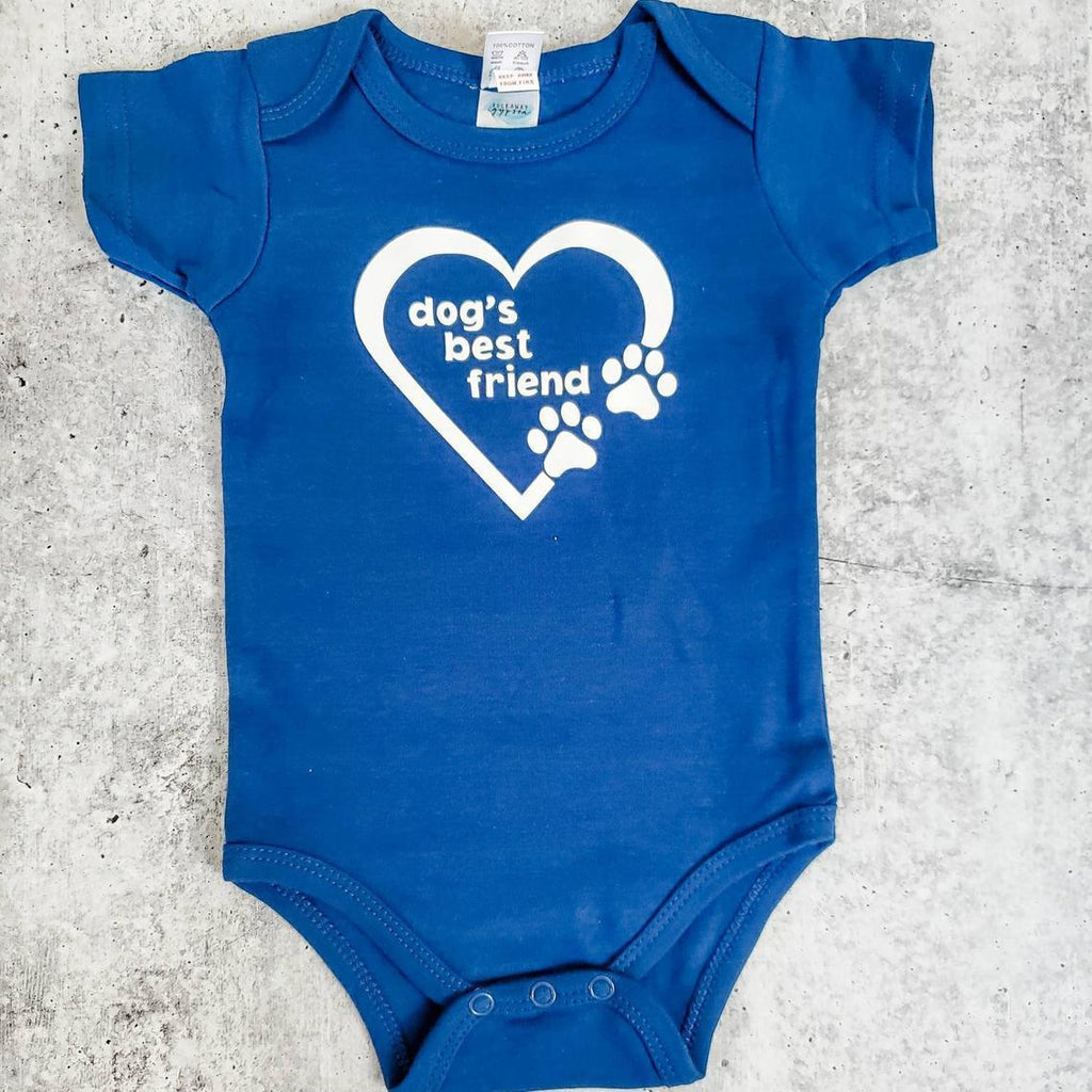 DOG'S BEST FRIEND Short Sleeve Baby Bodysuit