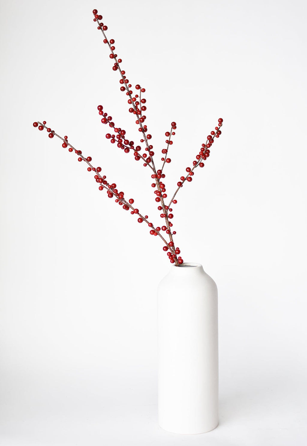 36" Faux Outdoor Red Berry Stem