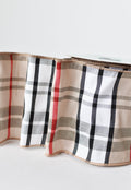 10 cm x 9,14 m braunes kariertes Band