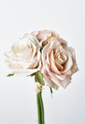 7,5" unechtes Rosenbündel (3 Stiele) in Pink/Creme