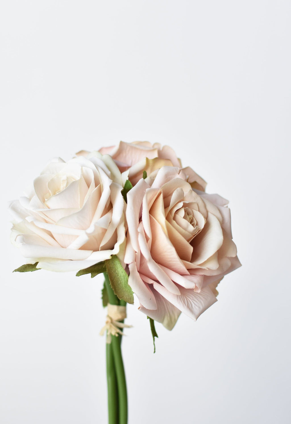 7,5" unechtes Rosenbündel (3 Stiele) in Pink/Creme