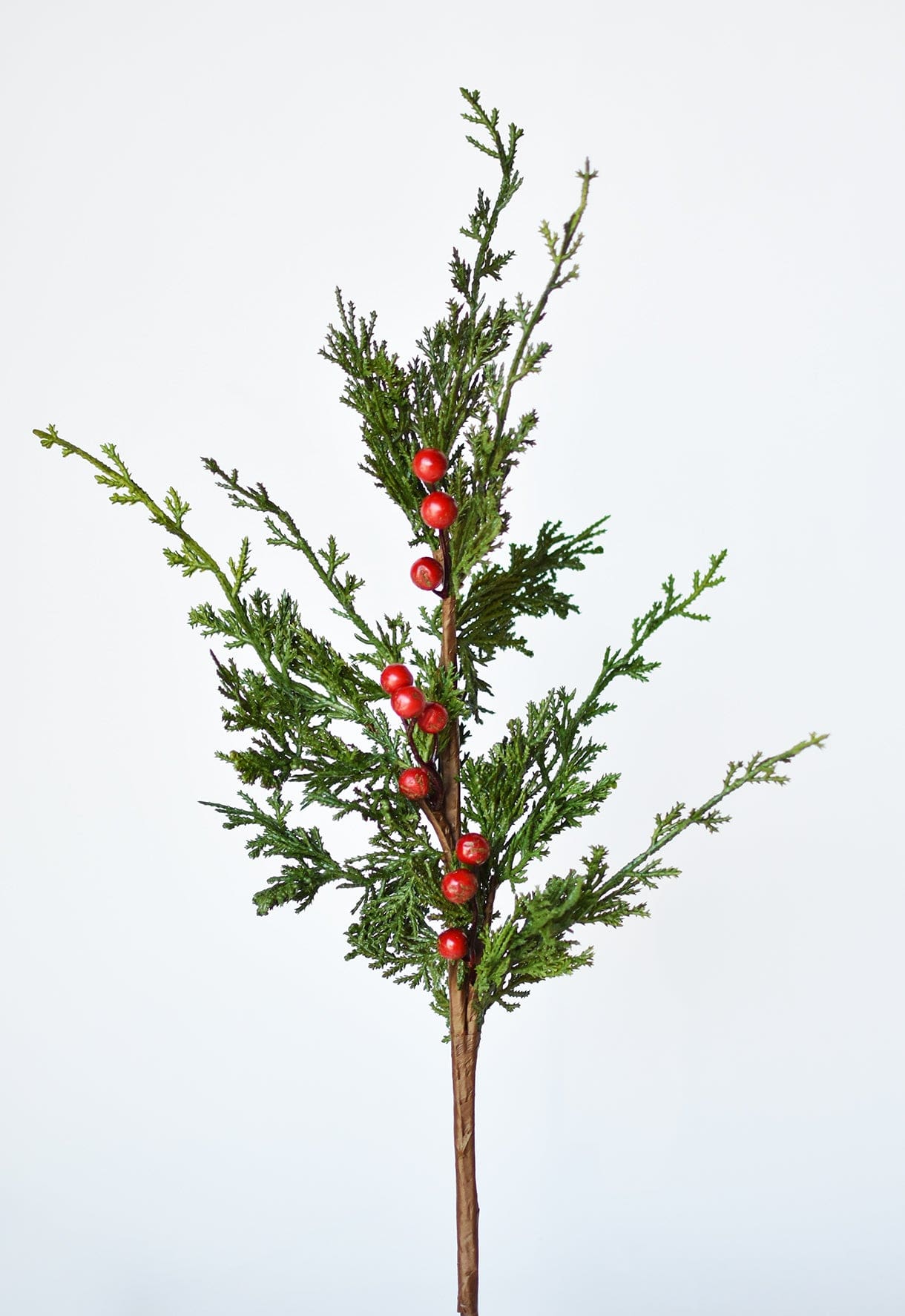 61 cm Kunst-Zedernzweig mit roten Beeren