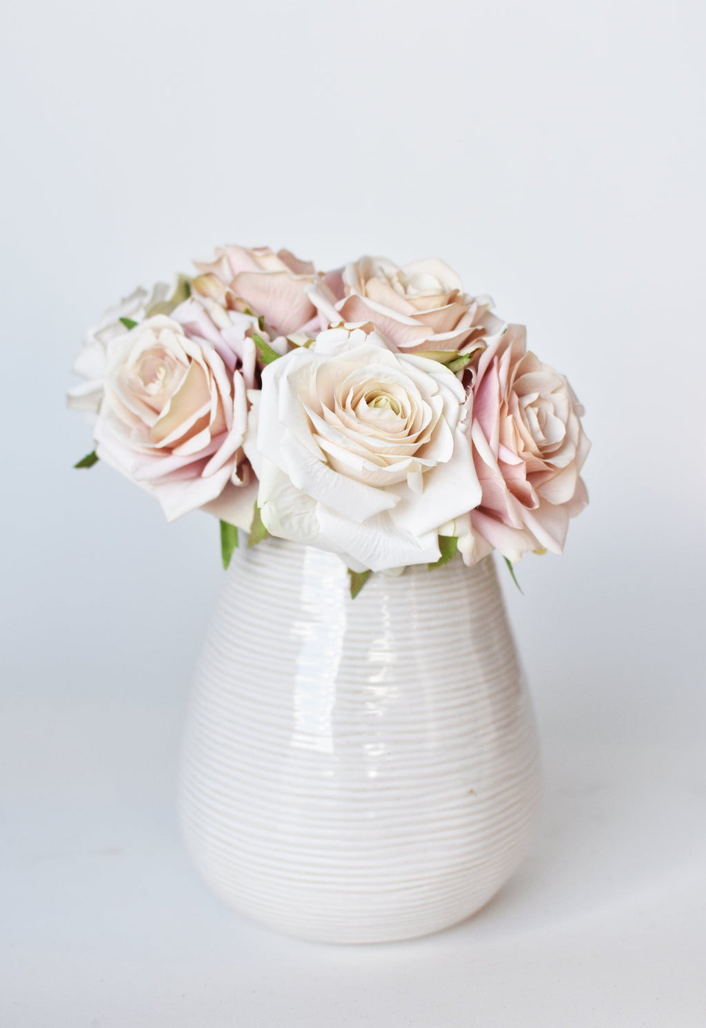 7,5" unechtes Rosenbündel (3 Stiele) in Pink/Creme