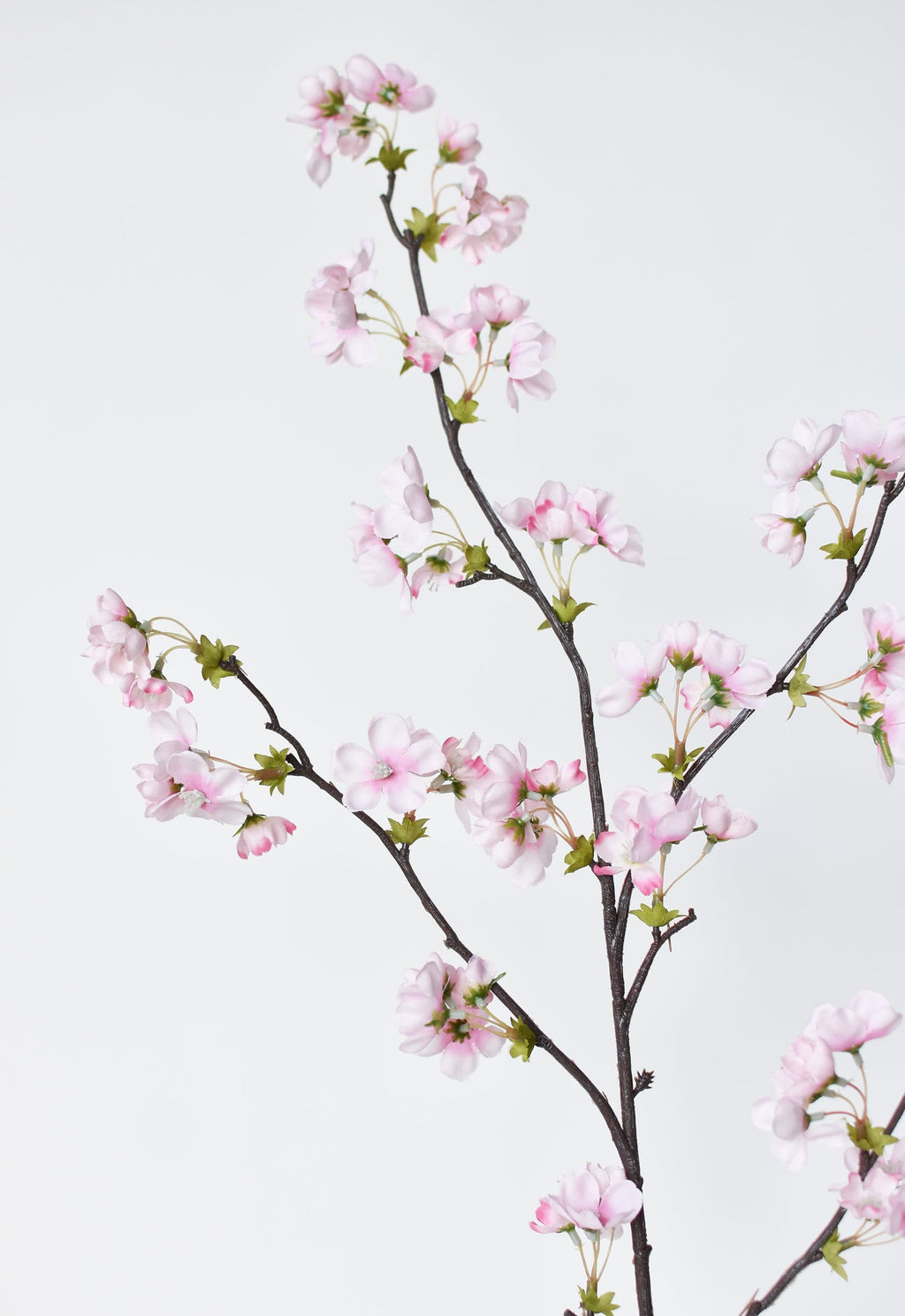 36" Faux Quince Blossom Pink Stem Flowering Branch