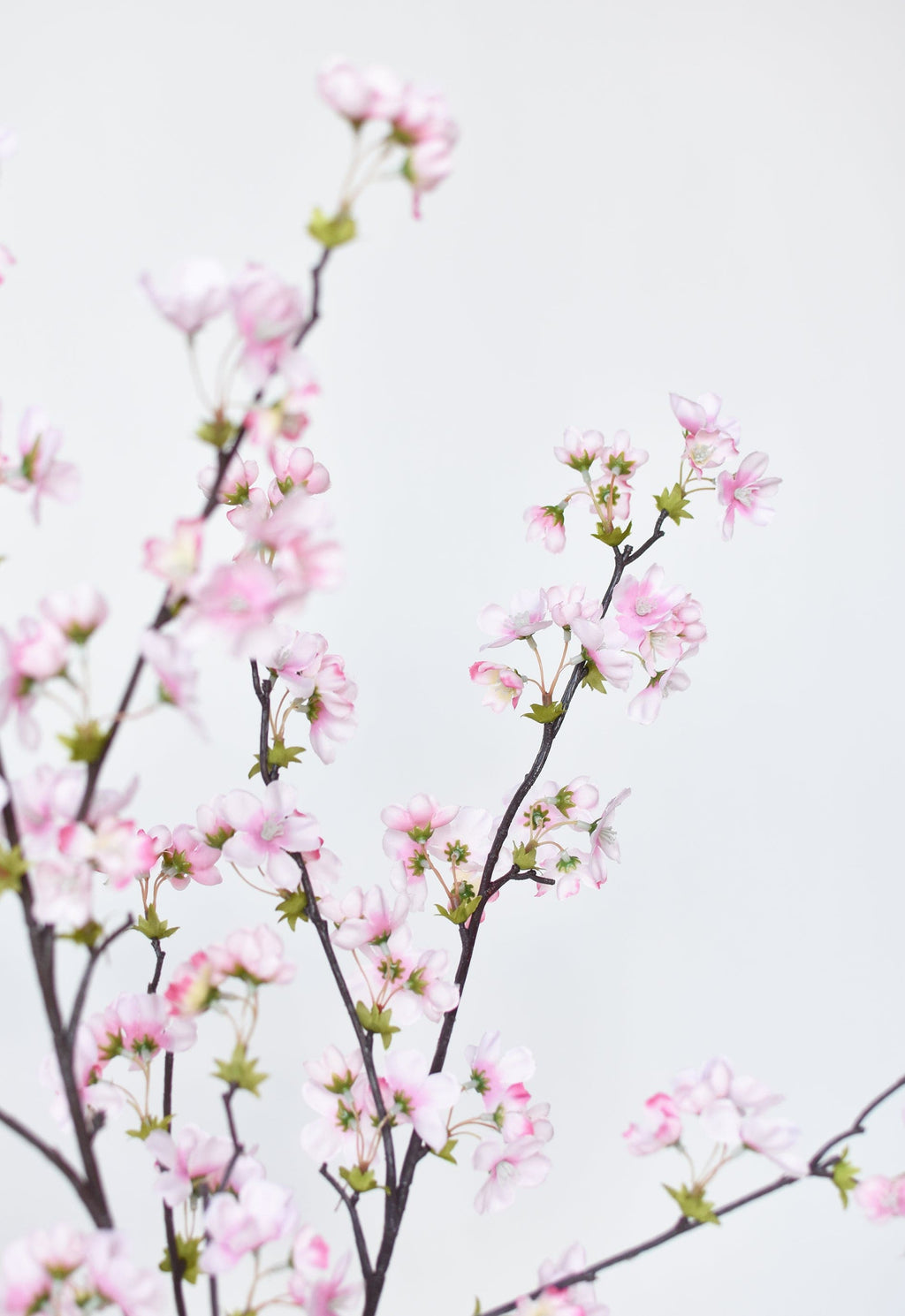 36" Faux Quince Blossom Pink Stem Flowering Branch