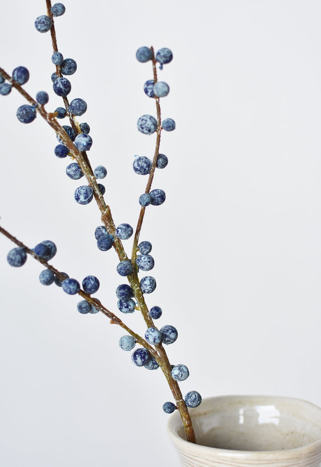 28" Faux Blue Berry Stem