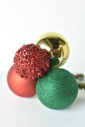 Kleiner rot/gold/grün Ornament-Cluster Multi01