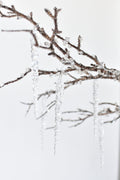 94 cm großer vereister Zweig mit Acryl-Eiszapfen