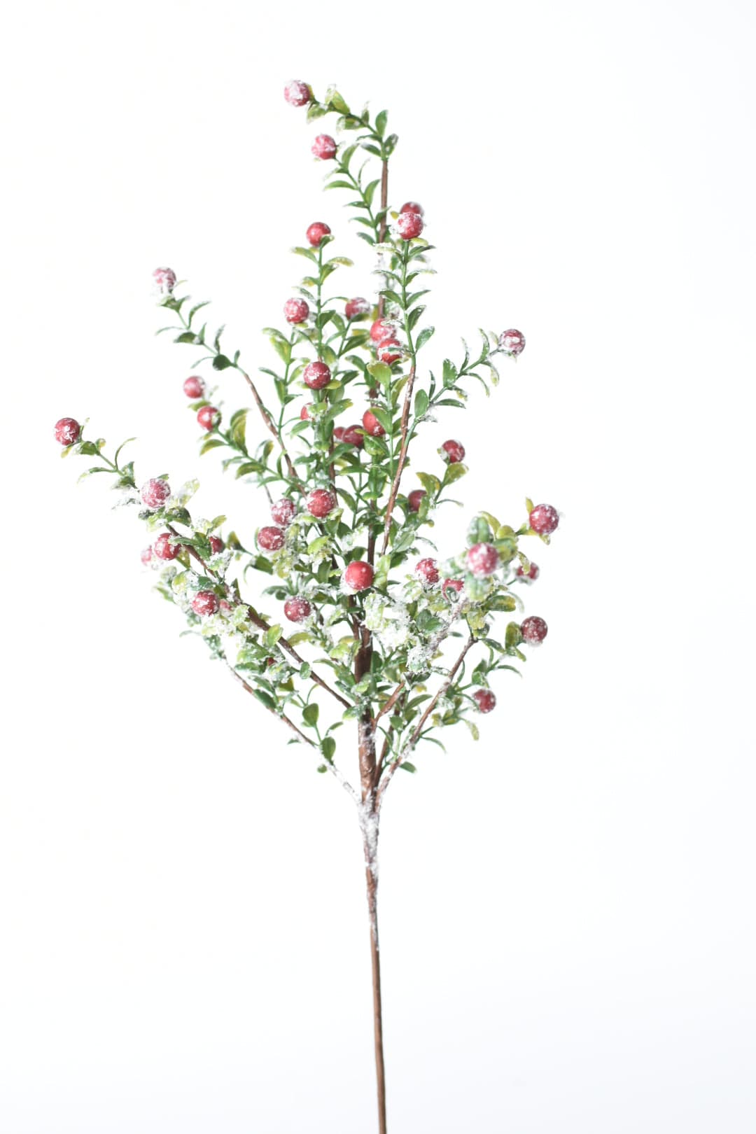 21" Kunst-Frostgrün mit roten Beeren am Stiel
