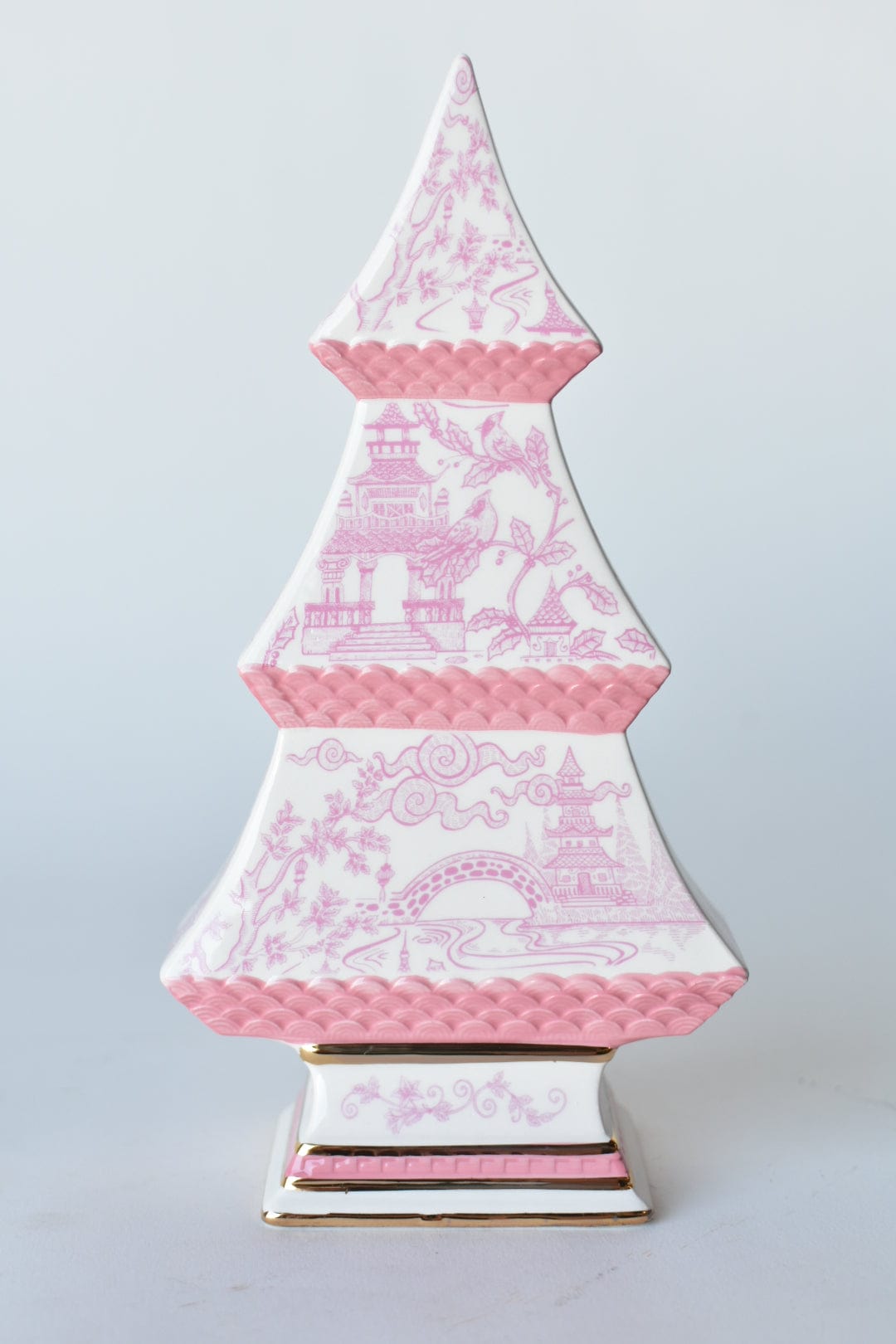 24,1 cm rosa Chinoiserie-Baum groß