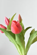 11,75" Künstlicher Real-Touch-Tulpenstiel-Bund in Dunkelrosa