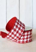 2,5" x 10 Yards Rot-Weißes Hahnentrittband