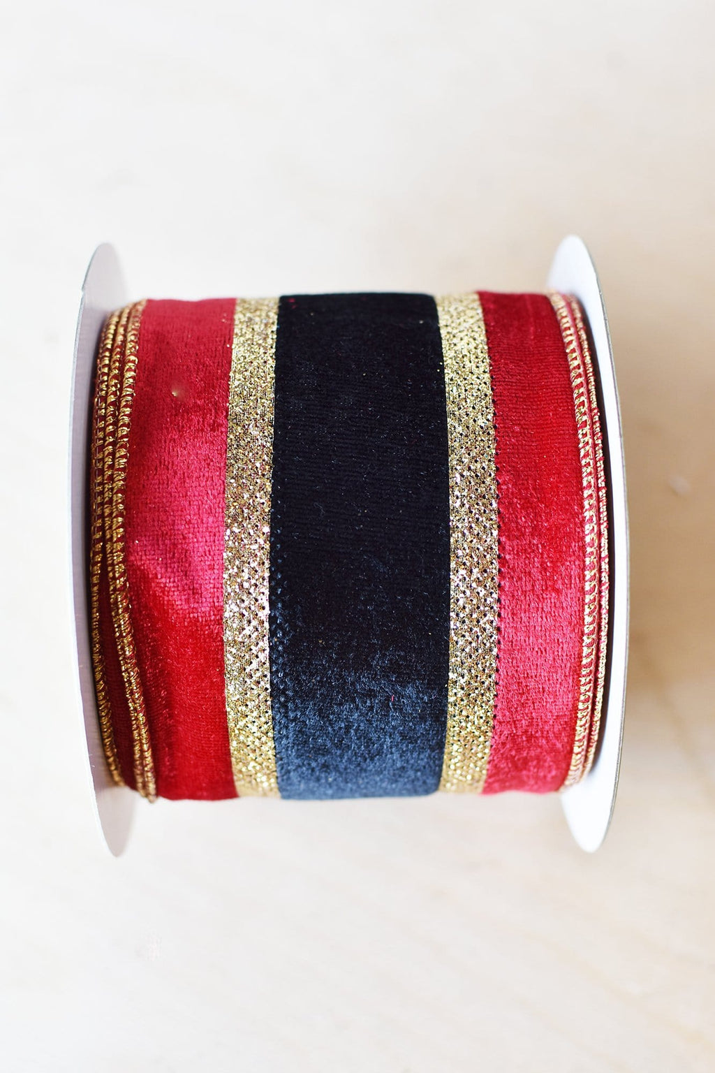 4" x 10yd Red+Black Striped Ribbon