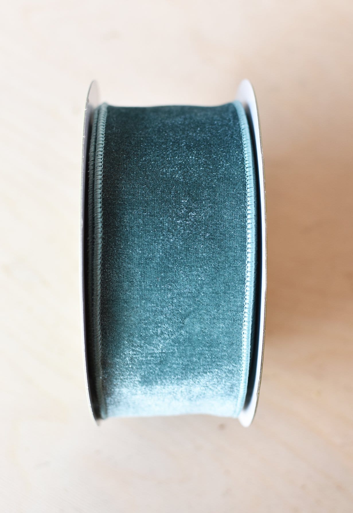6,35 cm x 9,14 m Samtband in Petrol