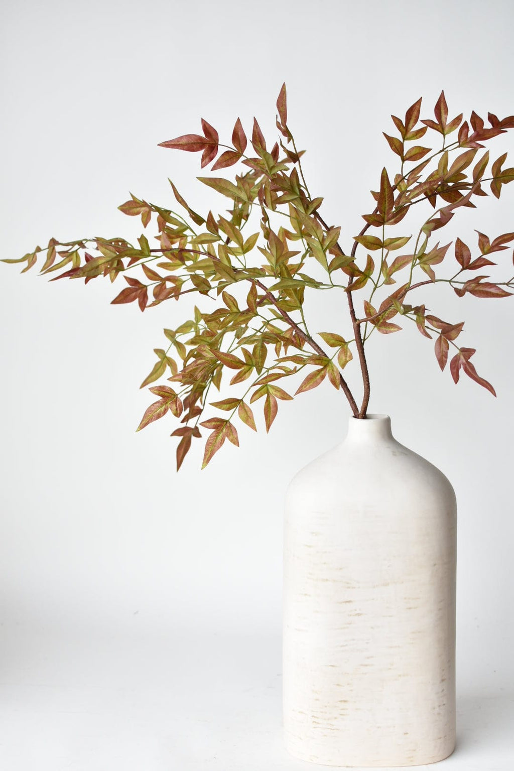 101 cm künstliches Nandina-Herbstlaub – Grün/Bordeaux