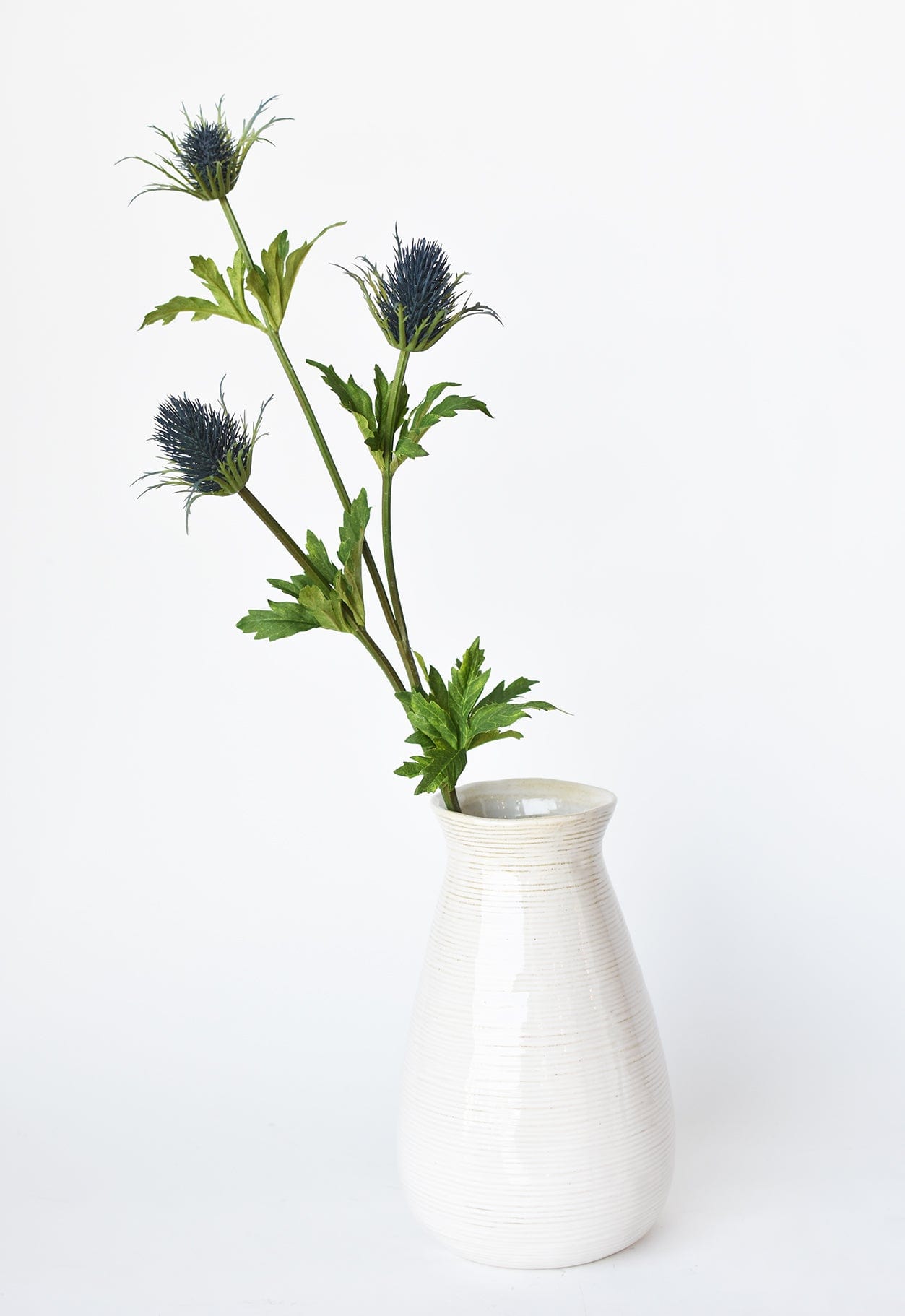 32.5" Faux Blue Thistle Stem