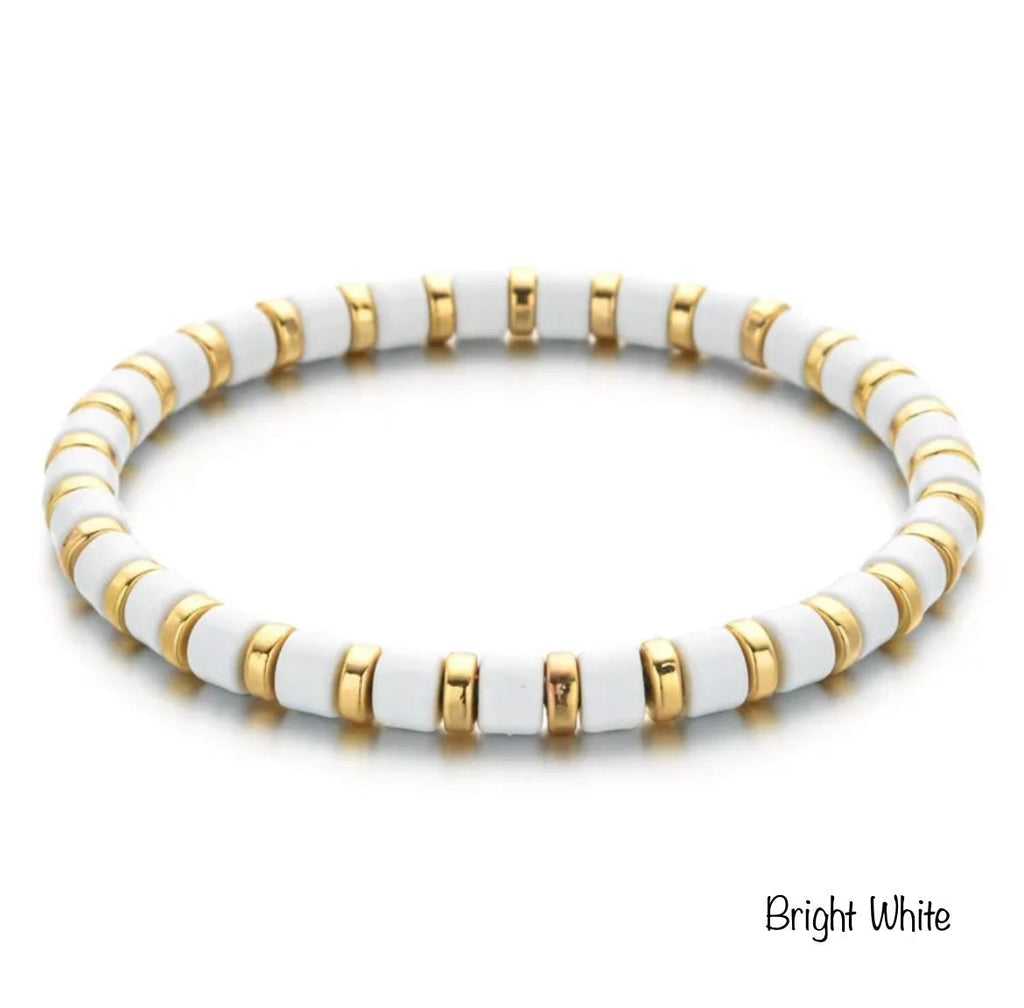 Enamel Stretch Bracelets  - Add Clip Charms