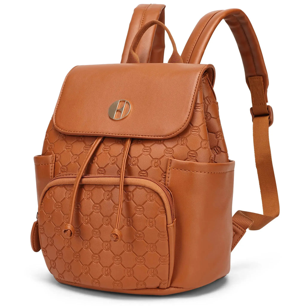 Compass 10L Mini-Rucksack aus veganem Leder mit Monogramm