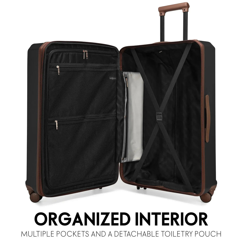 Luxe Journey Expandable 5 Piece Retro Luggage Set