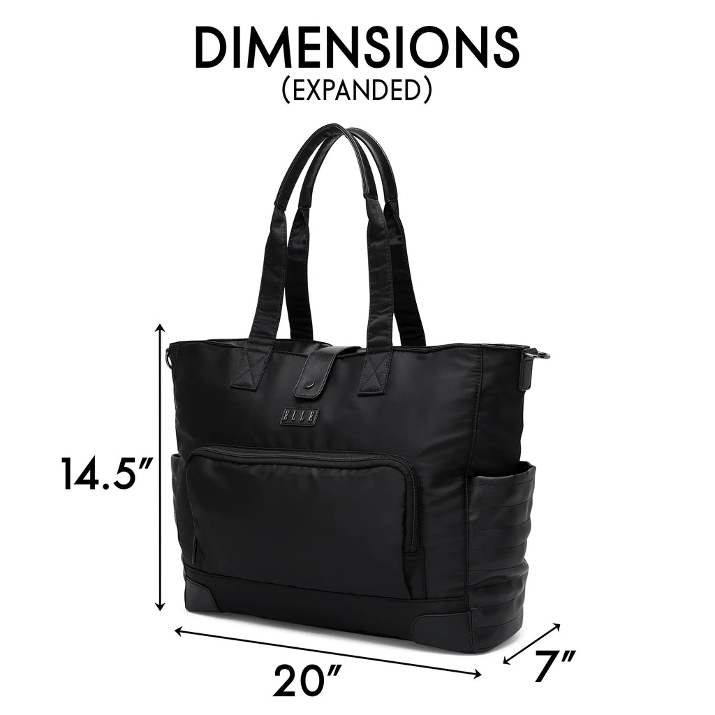 Voyage 25L Weekender-Tasche aus Twill und veganem Leder