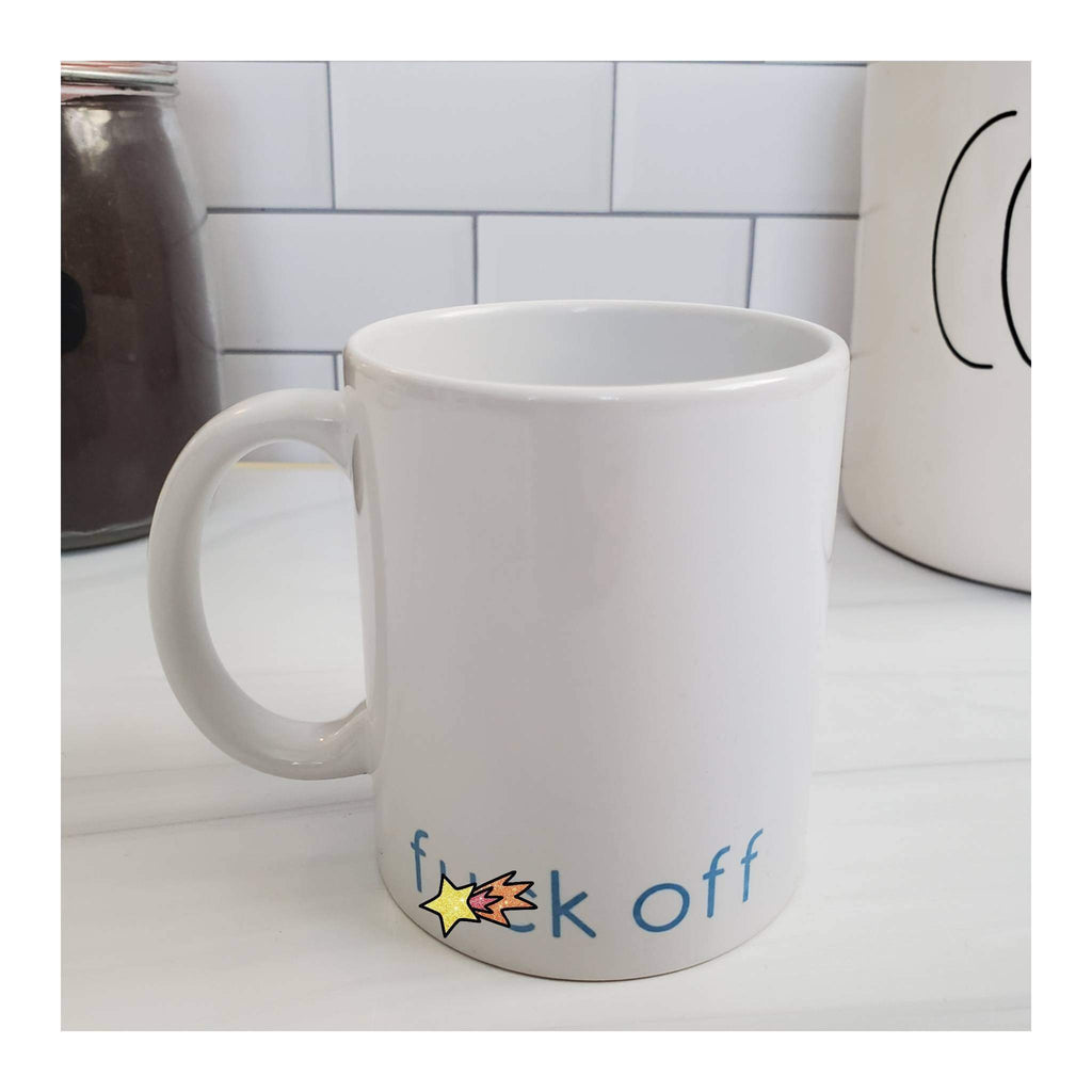 FUCK OFF Keramik-Kaffeetasse