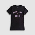 Women's Mountains & Beer Tee - Black