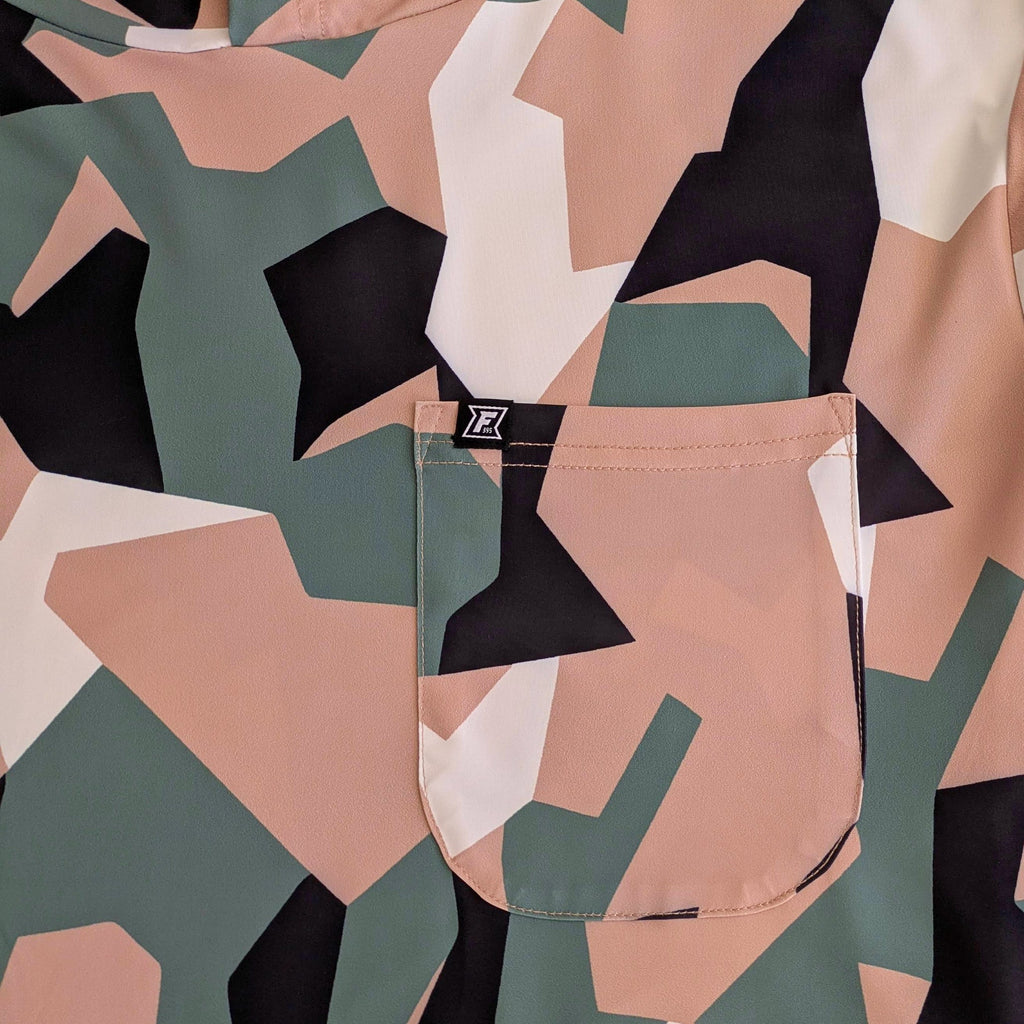 Carson Sun Hoodie - Tan/Green/Black