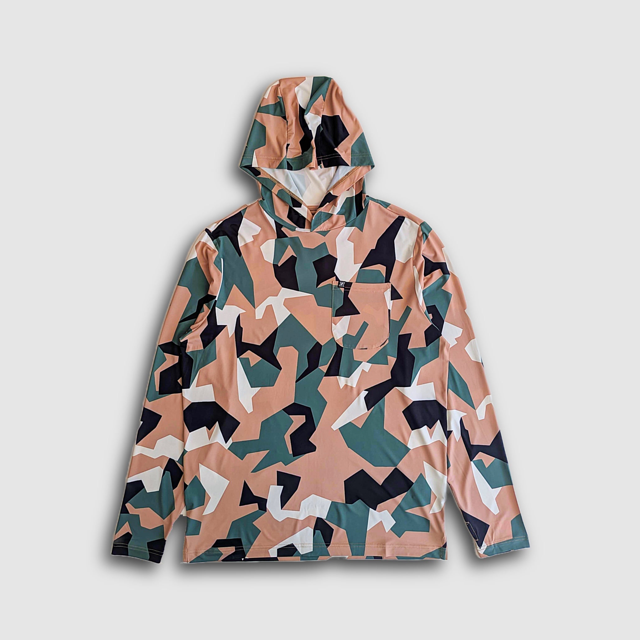 Carson Sun Hoodie - Tan/Green/Black